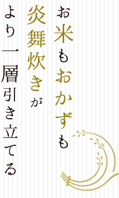 お米もおかずが炎舞炊きを